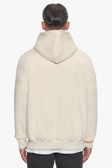 HEAVY OVERSIZE MIDDLE EMBO HOODIE COCONUT MILK