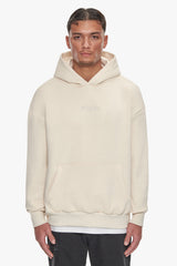 HEAVY OVERSIZE MIDDLE EMBO HOODIE COCONUT MILK