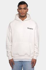 HEAVY OVERSIZE ''MEMBERS ONLY'' HOODIE CREAM WHITE