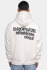 HEAVY OVERSIZE ''MEMBERS ONLY'' HOODIE CREAM WHITE