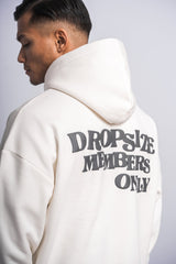 HEAVY OVERSIZE ''MEMBERS ONLY'' HOODIE CREAM WHITE