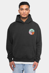 HEAVY OVERSIZE CREW LOVE HOODIE V2 WASHED BLACK