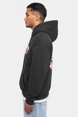 HEAVY OVERSIZE CREW LOVE HOODIE V2 WASHED BLACK