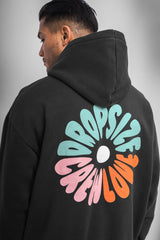 HEAVY OVERSIZE CREW LOVE HOODIE V2 WASHED BLACK