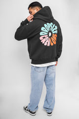 HEAVY OVERSIZE CREW LOVE HOODIE V2 WASHED BLACK