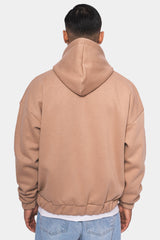 SUPER HEAVY OVERSIZED ZIP-HOODIE BEIGE