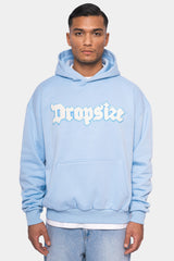HEAVY OVERSIZE FROTTEE EMBO HOODIE BABY BLUE