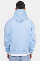 HEAVY OVERSIZE FROTTEE EMBO HOODIE BABY BLUE