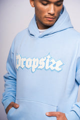 HEAVY OVERSIZE FROTTEE EMBO HOODIE BABY BLUE