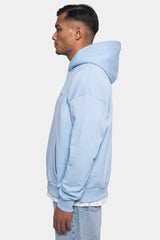 HEAVY OVERSIZE EMBO TONE N TONE HOODIE BABYBLUE