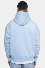 HEAVY OVERSIZE EMBO TONE N TONE HOODIE BABYBLUE