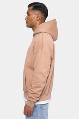 HEAVY OVERSIZE HD PRINT HOODIE BEIGE