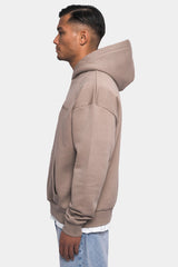 HEAVY OVERSIZE EMBO HOODIE SIMPLY TAUPE