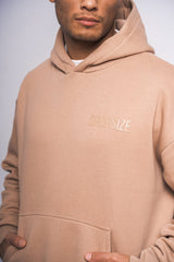 HEAVY OVERSIZE HD PRINT HOODIE BEIGE