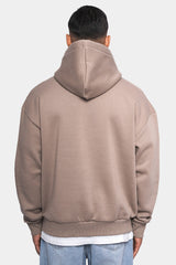 HEAVY OVERSIZE EMBO HOODIE SIMPLY TAUPE