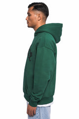 HEAVY OVERSIZE PUFFER PRINT HOODIE WASHED GREEN