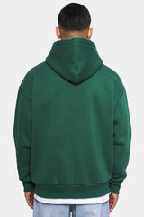 HEAVY OVERSIZE PUFFER PRINT HOODIE WASHED GREEN