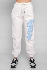 PUFFER PRINT JOGGER BABY BLUE CREAM WHITE