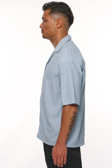 HEAVY PLISSEE SUMMER SHIRT BABY BLUE
