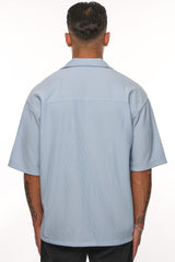 HEAVY PLISSEE SUMMER SHIRT BABY BLUE