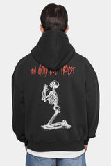 HEAVY OVERSIZE IN GOD WE TRUST HOODIE WASHED BLACK