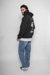 HEAVY OVERSIZE IN GOD WE TRUST HOODIE WASHED BLACK