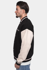 HEAVY CRIME COLLEGE JACKET COCONUT MILK BROWN