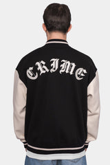 HEAVY CRIME COLLEGE JACKET COCONUT MILK BROWN