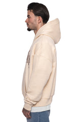 HEAVY OVERSIZE PUFFER PRINT HOODIE NAVAJO BEIGE