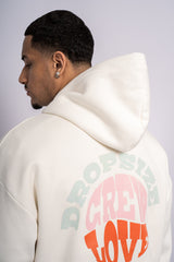HEAVY OVERSIZE HOODIE CREW LOVE V2 CREAM