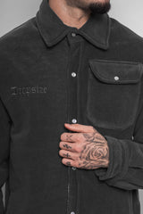 HEAVY V2 FLEECE JACKET WASHED GREY