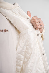 HEAVY V2 FLEECE JACKET CREAM WHITE