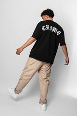 HEAVY OVERSIZE CRIME T-SHIRT BLACK