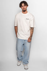 HEAVY V2 EMBO T-SHIRT CREAM WHITE