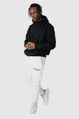 LOGO SWEAT CARGO PANT CREAM WHITE