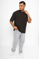 HEAVY OVERSIZE HD PRINT T-SHIRT WASHED BLACK