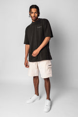 HEAVY CARGO SWEAT SHORT CREAM WHITE