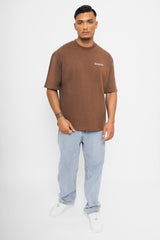 HEAVY EMBO T-SHIRT BROWN
