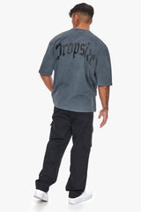 HEAVY OVERSIZE BACKPRINT T-SHIRT WASHED GREY