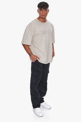 HEAVY OVERSIZE LOGO T-SHIRT MOONBEAM