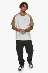 HEAVY COLOURED ARMS T-SHIRT SILVERMINK/ CREAM