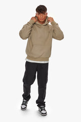 HEAVY OVERSIZE HD PRINT HOODIE WEATHERED TEAK