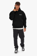 HEAVY BACKLOGO HOODIE BLACK / WHITE