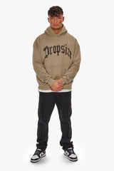 HEAVY FRONTLOGO HOODIE WEATHERED TEAK / CHOCOLATE