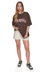 HEAVY BIG LOGO T-SHIRT CHOCOLATE BROWN