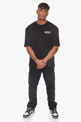 HEAVY OVERSIZE CRIME CLUB T-SHIRT BLACK