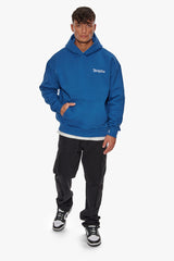 HEAVY OVERSIZE EMBO HOODIE BLUE