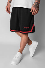 LOGO MESH SHORT BLACK/RED