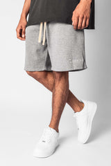 HEAVY SWEAT EMBO SHORT GREY MELANGE