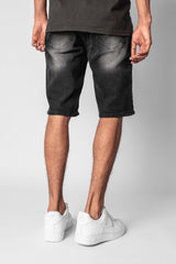 JEANS SHORT WASHED BLACK